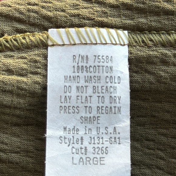 Silverwear olive green textured cotton vest and drawstring pants, size L - Picture 13 of 13